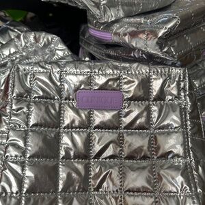 Clinique Silver Quilted Bag